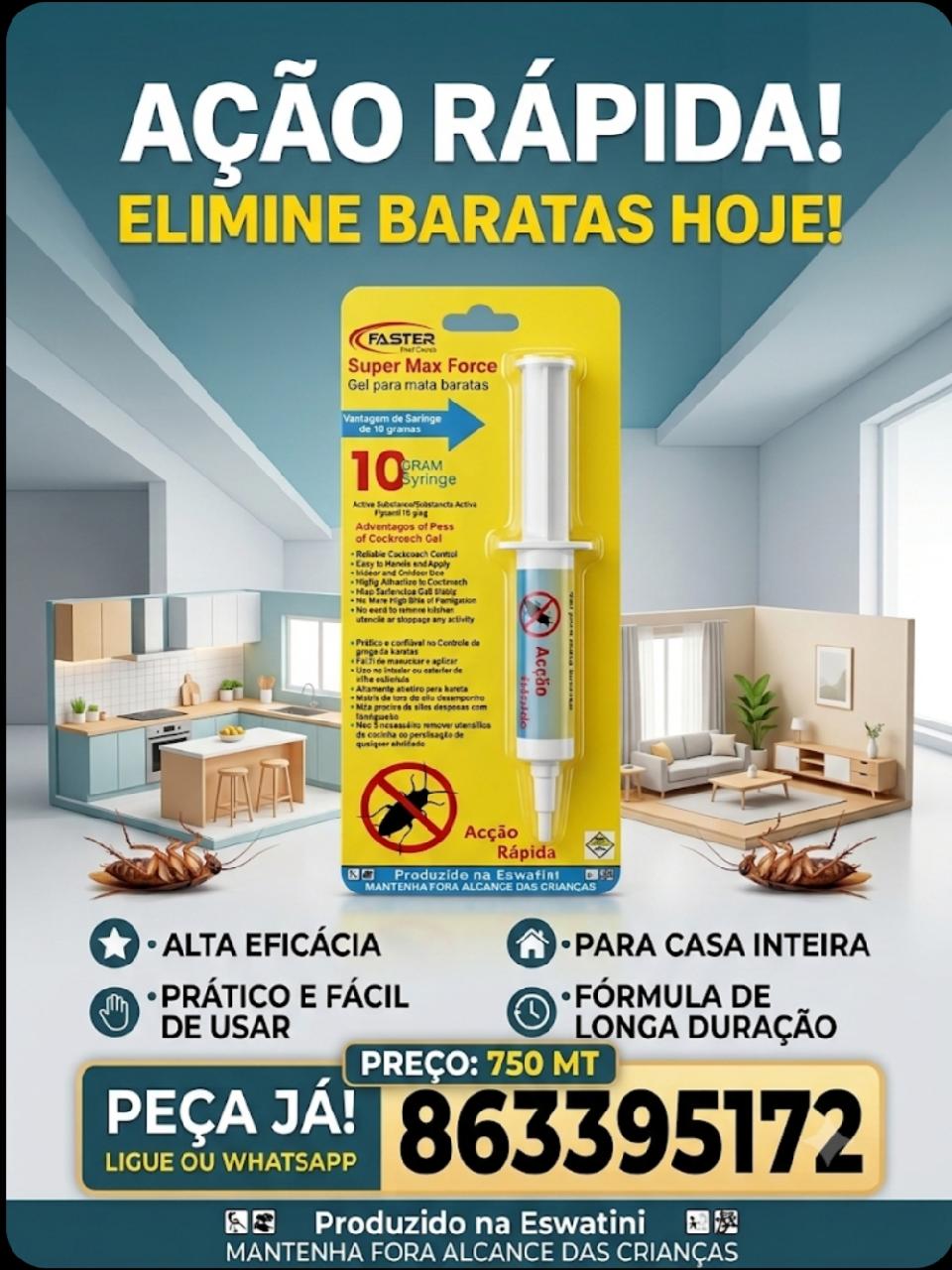 precisas acabar com as Baratas na tua casa fale conosco