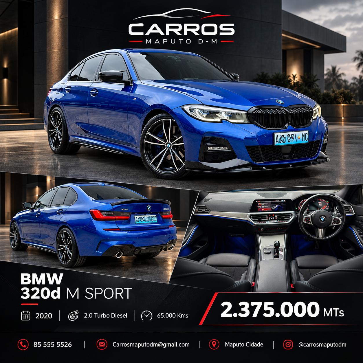 BMW 320d Msport - Ano 2020- Motor 2.0 Turbo Diesel- xDrive