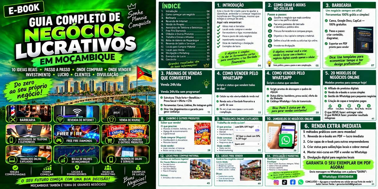 🔥 E-BOOK DE NEGÓCIO DIGITAL 2026 🔥 Aprenda a criar, vende